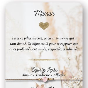 Bracciale "To My Wonderful Mom" in acciaio e pietra naturale, personalizzabile - Regalo per la festa della mamma - Regalo personalizzato per la mamma