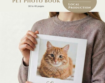 Custom Pet Photo Book – Designed for You, 30–50 Pages, Dog & Cat Keepsake Gift