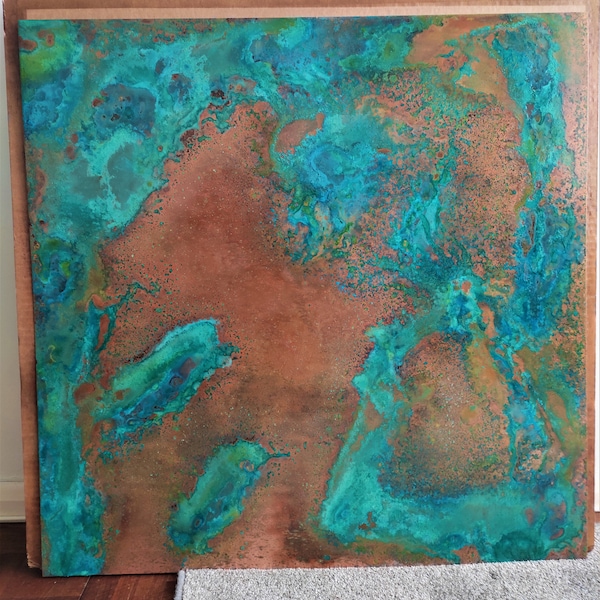 COPPER Splashback Patina backsplash Handmade Art .