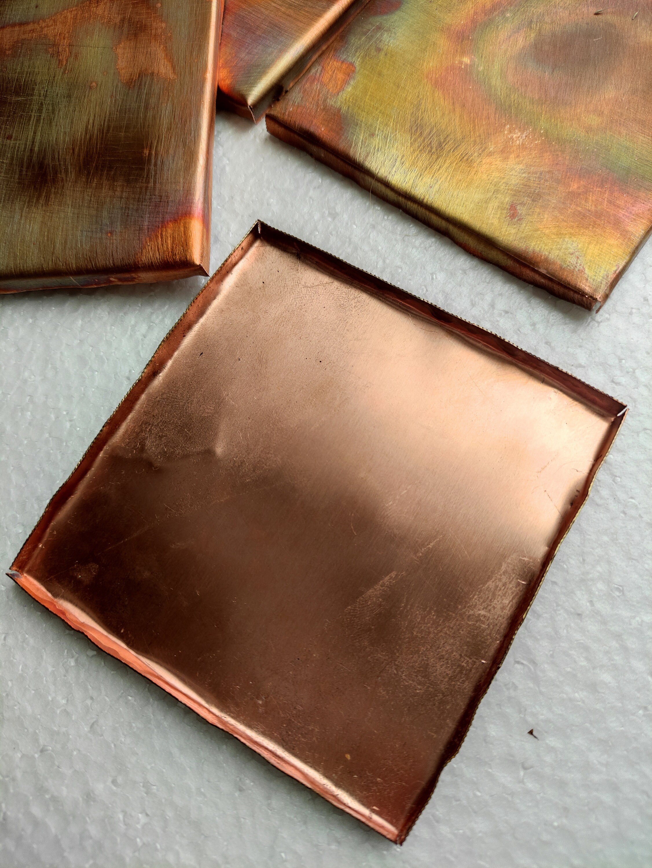 Copper Tiles Splashback Backsplash Handmade Art Tiles Craft | Etsy