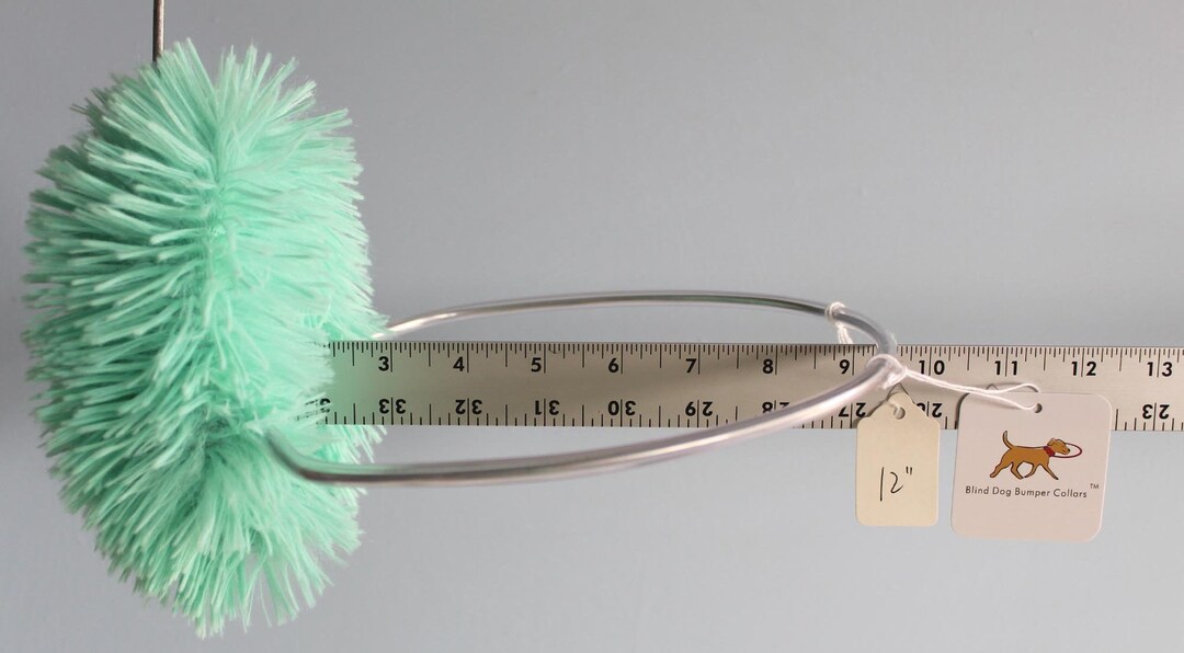 Blind Dog Bumper Collar 12 Neck Mint Green Silky Fur Etsy