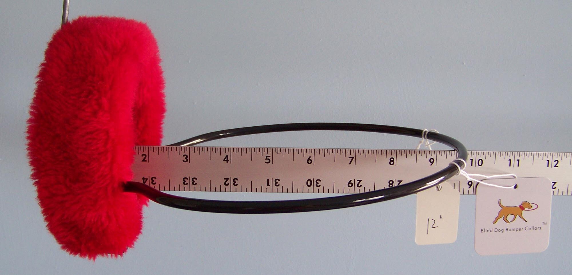 Blind Dog Bumper Collar 12 Neck Red Fur With STANDARD Etsy