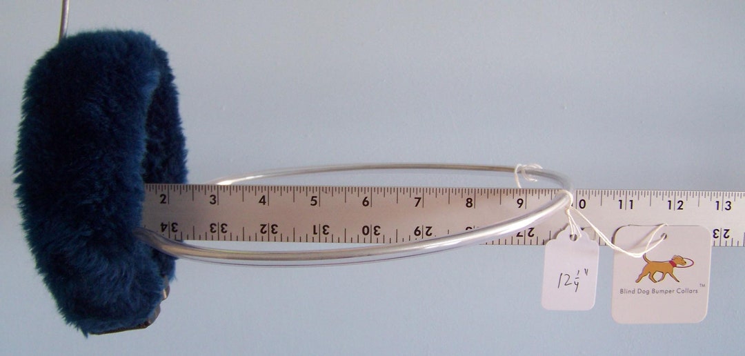 Blind Dog Bumper Collar 12 1/4 Neck Sapphire Blue Fur Etsy