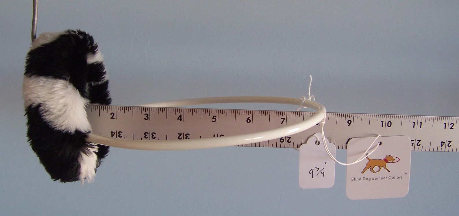 Blind Dog Bumper Collar 9 3/4 Neck Black White Fur Etsy UK