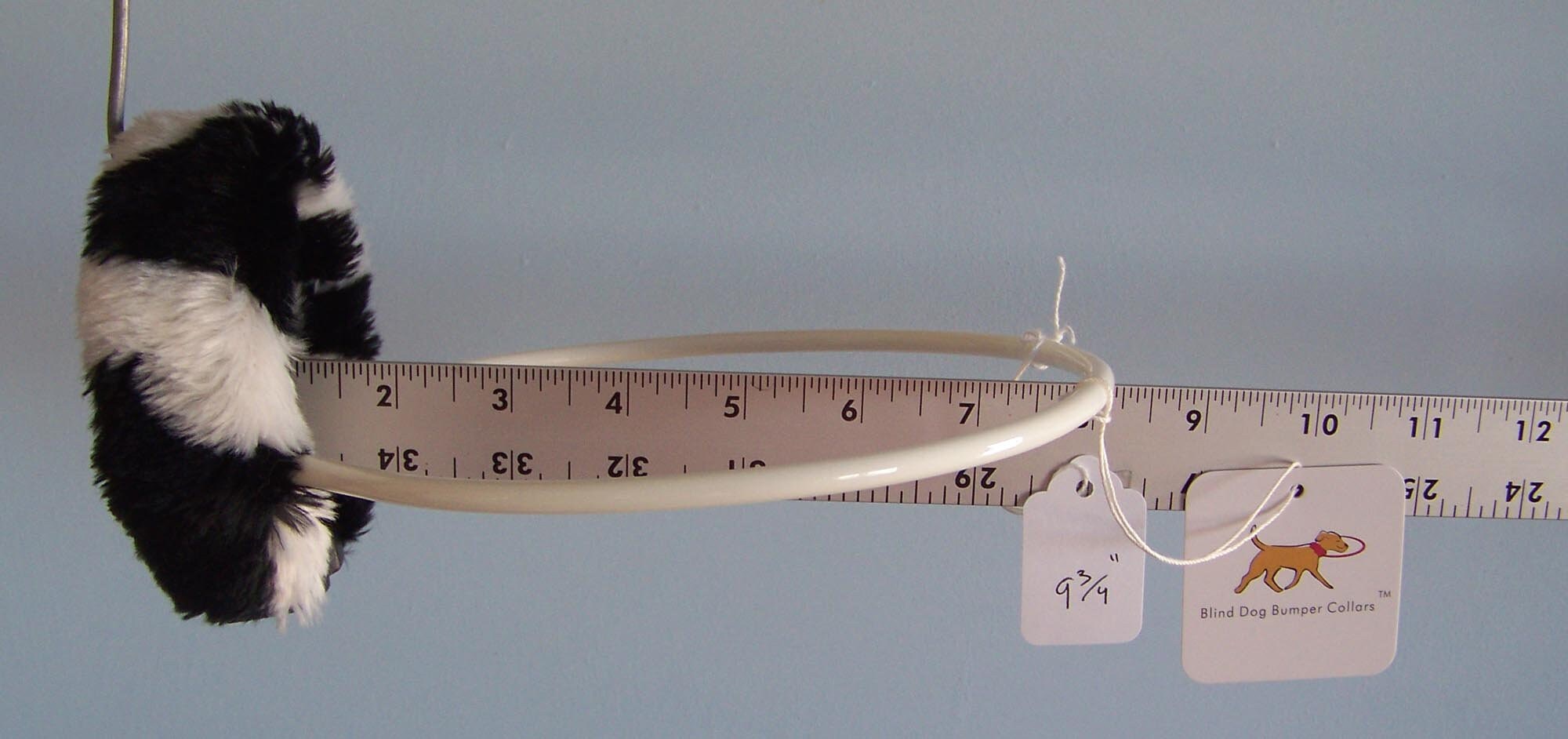 Blind Dog Bumper Collar 9 3/4 Neck Black White Fur Etsy UK