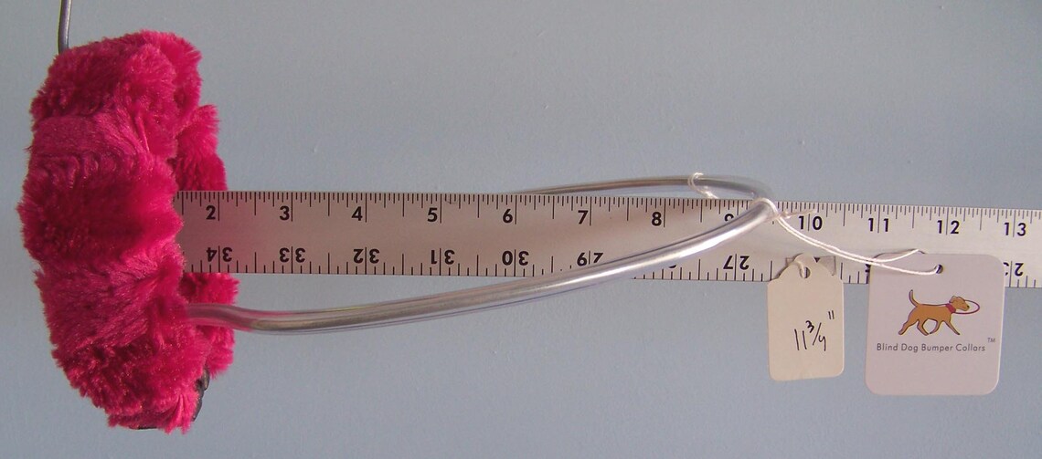 Blind Dog Bumper Collar 11 3/4 Neck Magenta Minky Fur Etsy