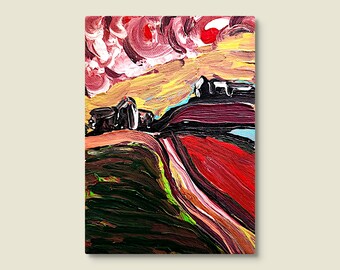 Small Farm - small landscape painting