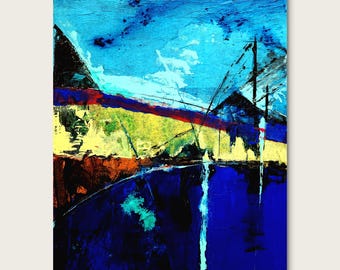 Full Steam Ahead abstract painting