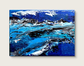 Waves - small abstract painting