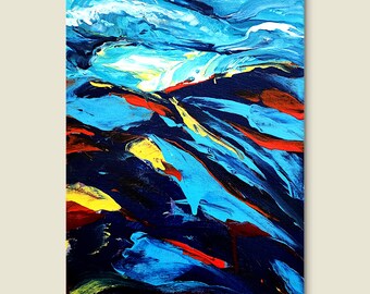 Abstract Landscape Painting: Uphill to the Horizon