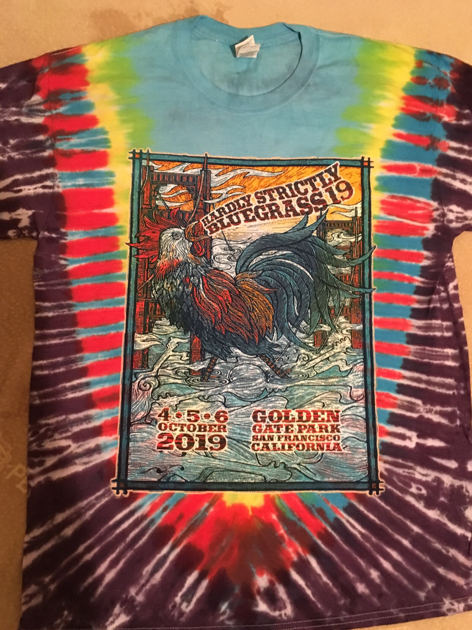 Hardly Strictly Bluegrass 2019 Tshirt. Hand Tie Dyed Etsy
