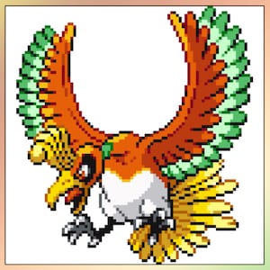 Ho-oh Cross-Stitch Pattern (Gen 5)