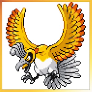 Shiny Ho-oh Cross-Stitch Pattern (Gen 5)