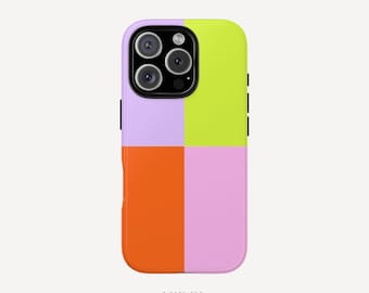 Colorblock Case Colorful Funky Trendy iPhone 16 15 14 13 12 11 Pro Max Plus X Samsung Galaxy S23 S22 S20 Ultra Plus + Google Pixel 8 7 6