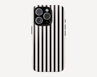 Black and White Stripes Phone Case: Trendy Protective Cover