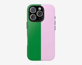 Green Pink Cute Trendy Modern Girly Case iPhone 16 15 14 13 12 11 Pro Max Plus Samsung Galaxy S23 S22 S20 Ultra Plus + Google Pixel 8 7 6