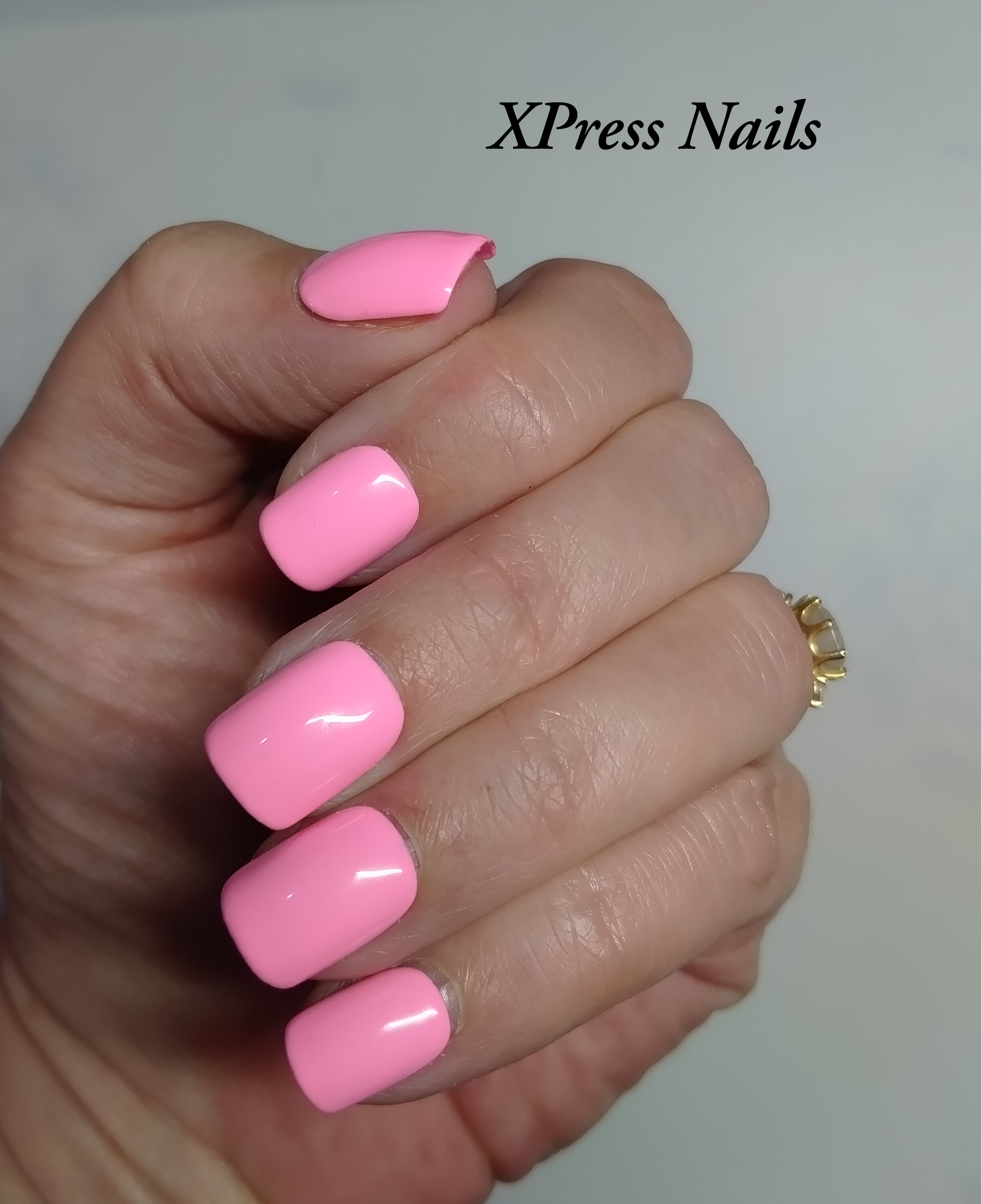 Short Bright Pink Press On Nails Set Of Short Square Etsy Singapore