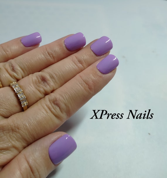 Short Press sobre uñas en un bonito tono lila conjunto de 20 - Etsy España
