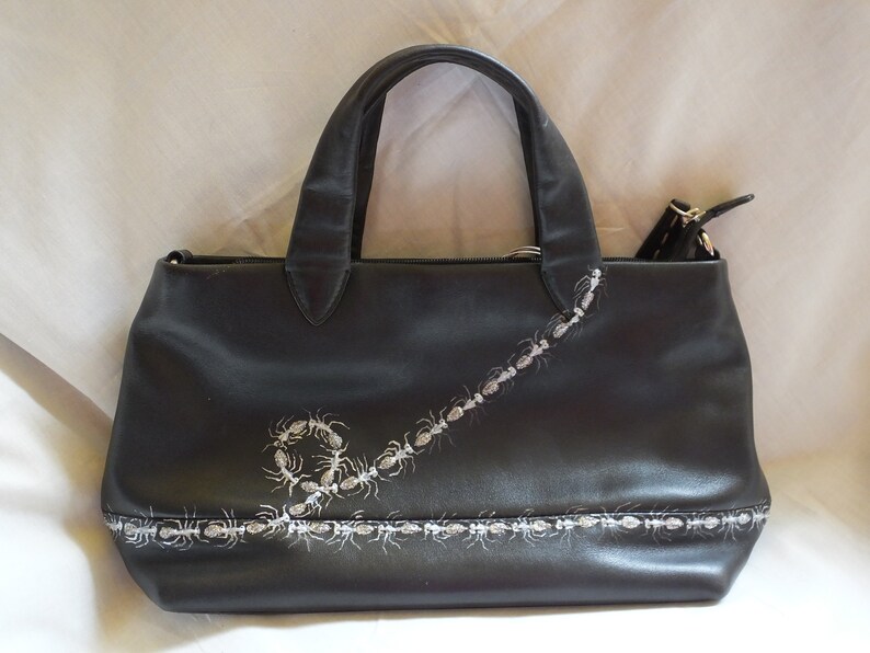 radley black leather handbag
