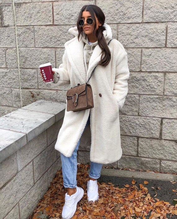 White fur teddy coat cheap