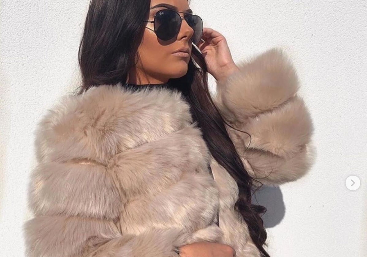 CHICAGO Beige Faux Fur Coat Womens Fur Coat Beige Fur Coat Etsy