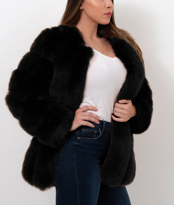 black fur coats ladies