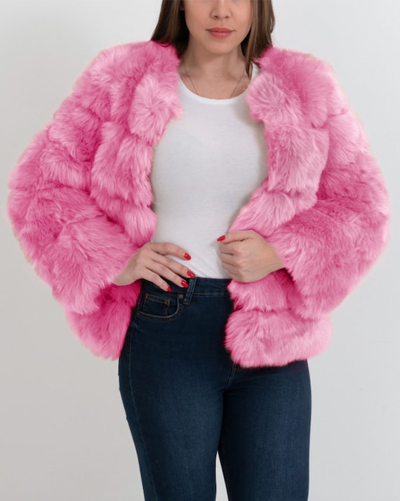 fluffy coat pink
