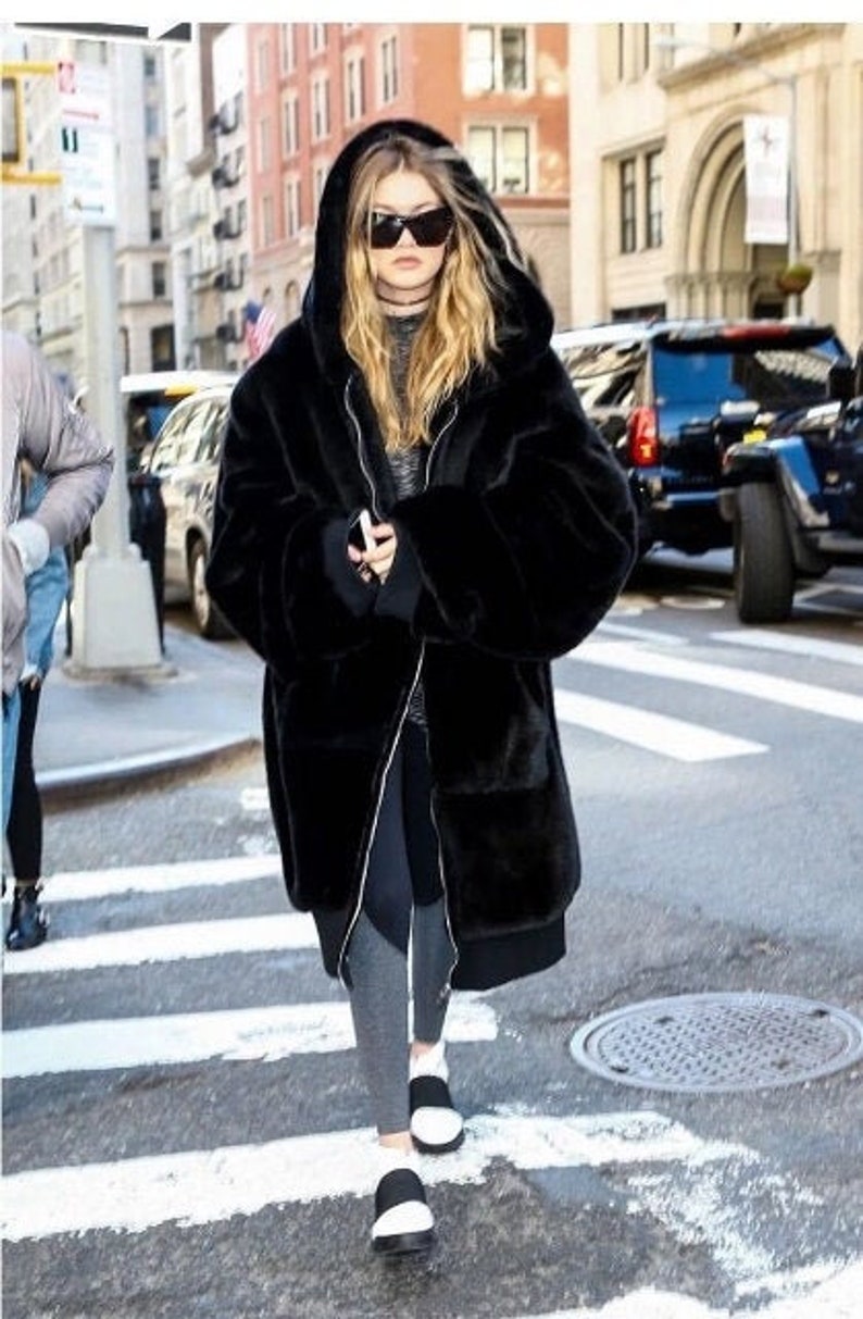 OSLO Black Oversized Faux Fur Coat Womens Teddy Coat Black - Etsy