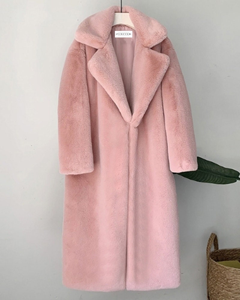 Pink teddy shop fur jacket