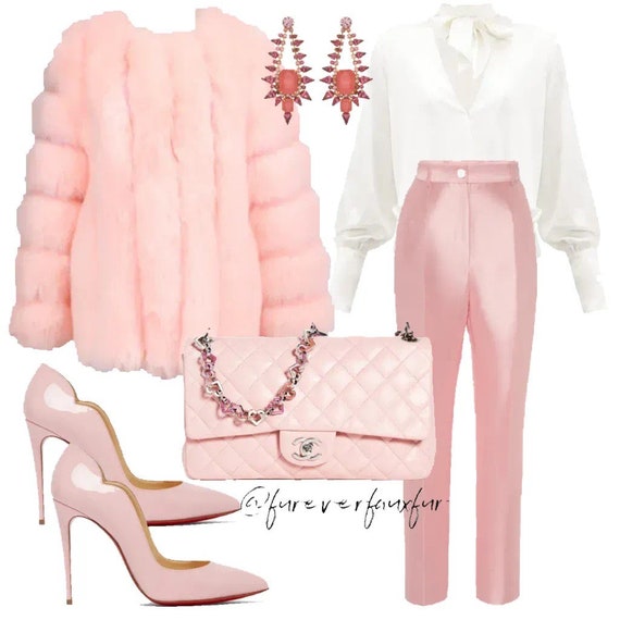 pink fur jacket