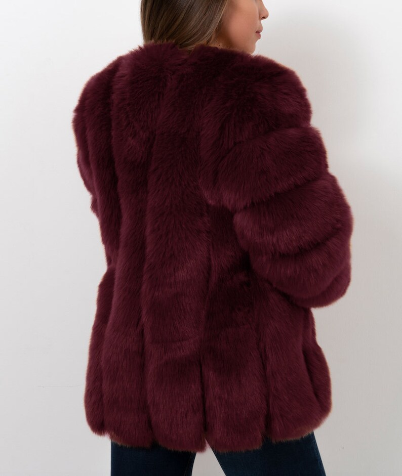 red fur coat