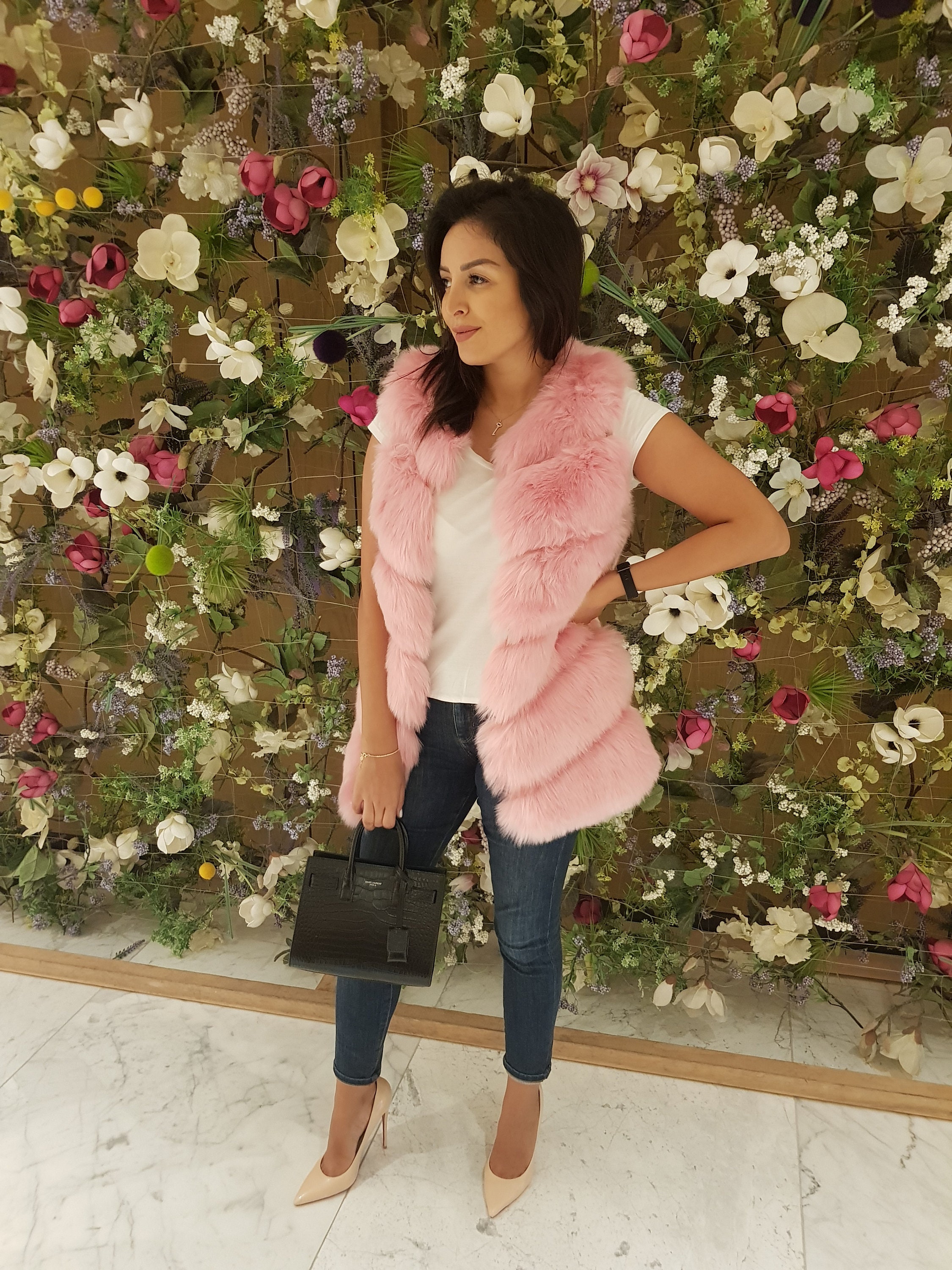 VIENNA pink faux fur vest womens fur vest pink fur vest Etsy