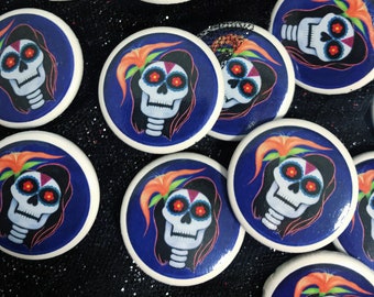 Catrina Button Pin