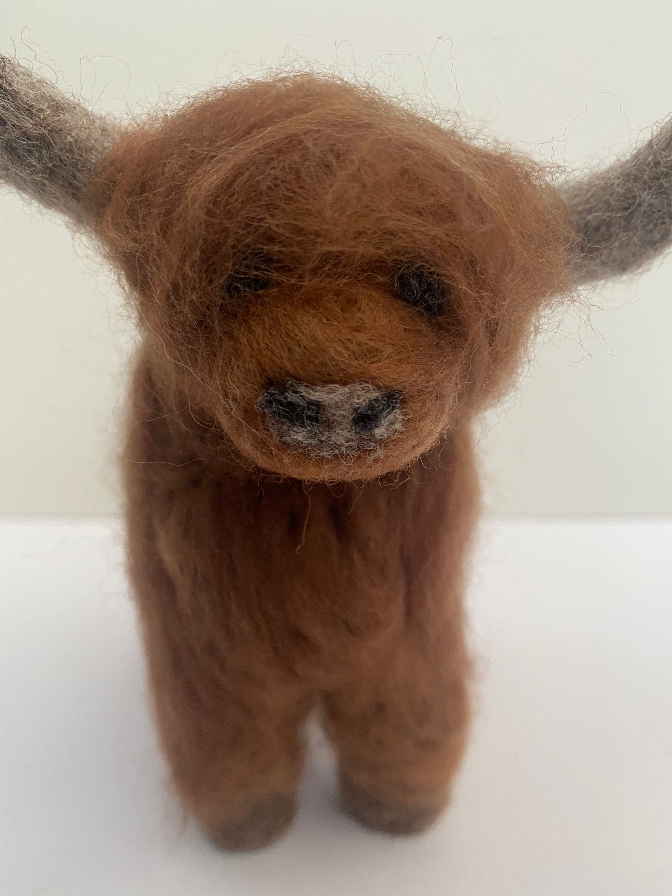 Needle Felted Highland Cow Etsy UK