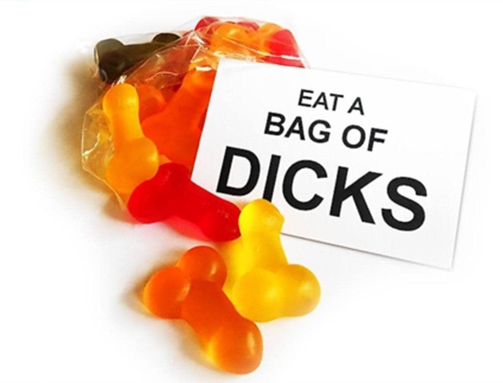 Bag of Dicks - Gummy Dicks with Funny Note for Prank, Gag or Laugh with Friends & Enemies