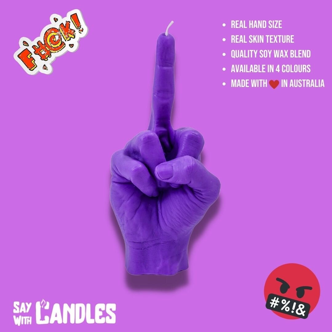  Middle Finger Candle, Homemade soy candle, Hand Fuck Candle,  Teen Room Decor Candle, Funny Aeshetic Candle, Hippie Candle (Pink,  LAVENDER) : Handmade Products