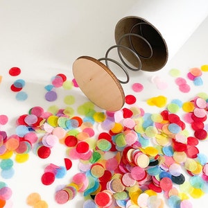 Spring Loaded Rainbow Bomb - Send Colourful Confetti as Prank, Gag or Laugh with Friends / Enemies with Handwritten Note