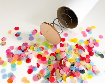Spring Loaded Rainbow Bomb - Send Colourful Confetti as Prank, Gag or Laugh with Friends / Enemies with Handwritten Note