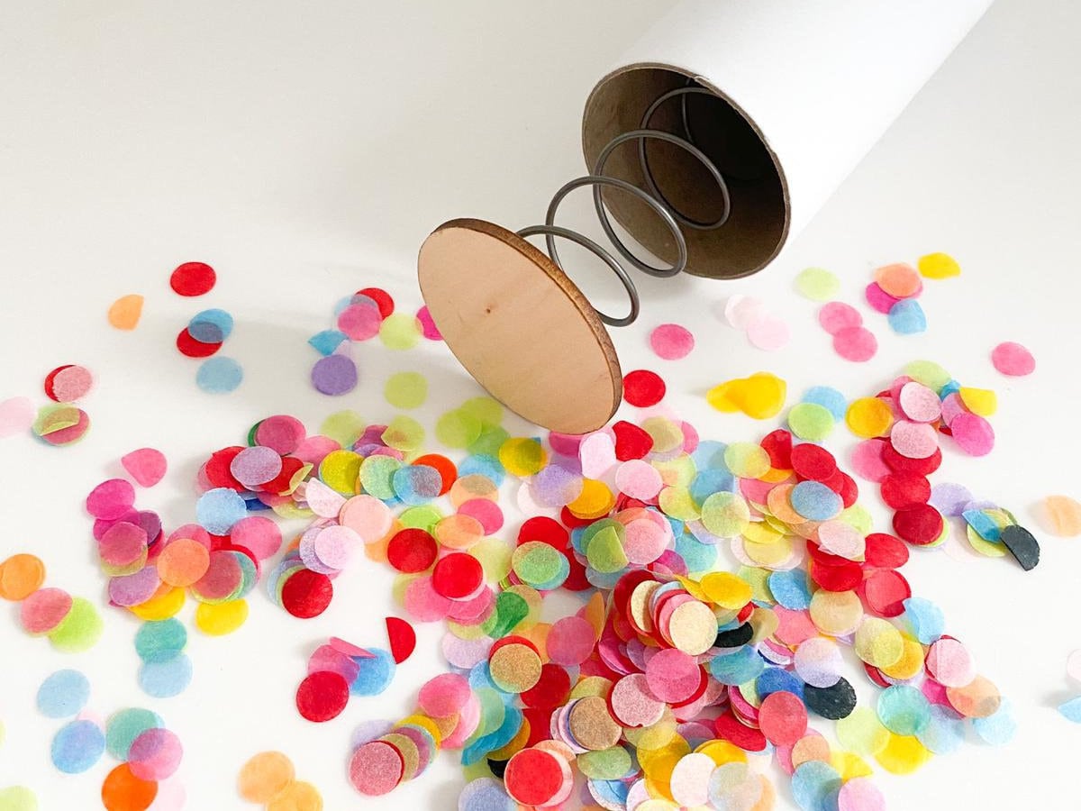Spring Loaded Rainbow Bomb Send Colourful Confetti as Prank Etsy