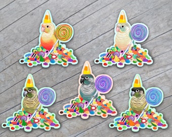 Candy Conure Sticker: Green Cheek Parrot Art
