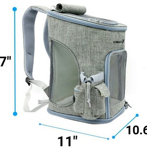 Mr. Peanut's Vancouver Series Backpack Pet Carrier, Airline Approved Soft Sided Tote for Cats & Small Dogs image 3