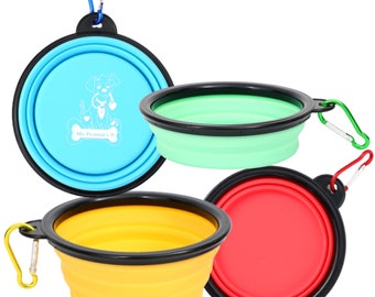 Collapsible Dog Bowls, Set of 4 Colors
