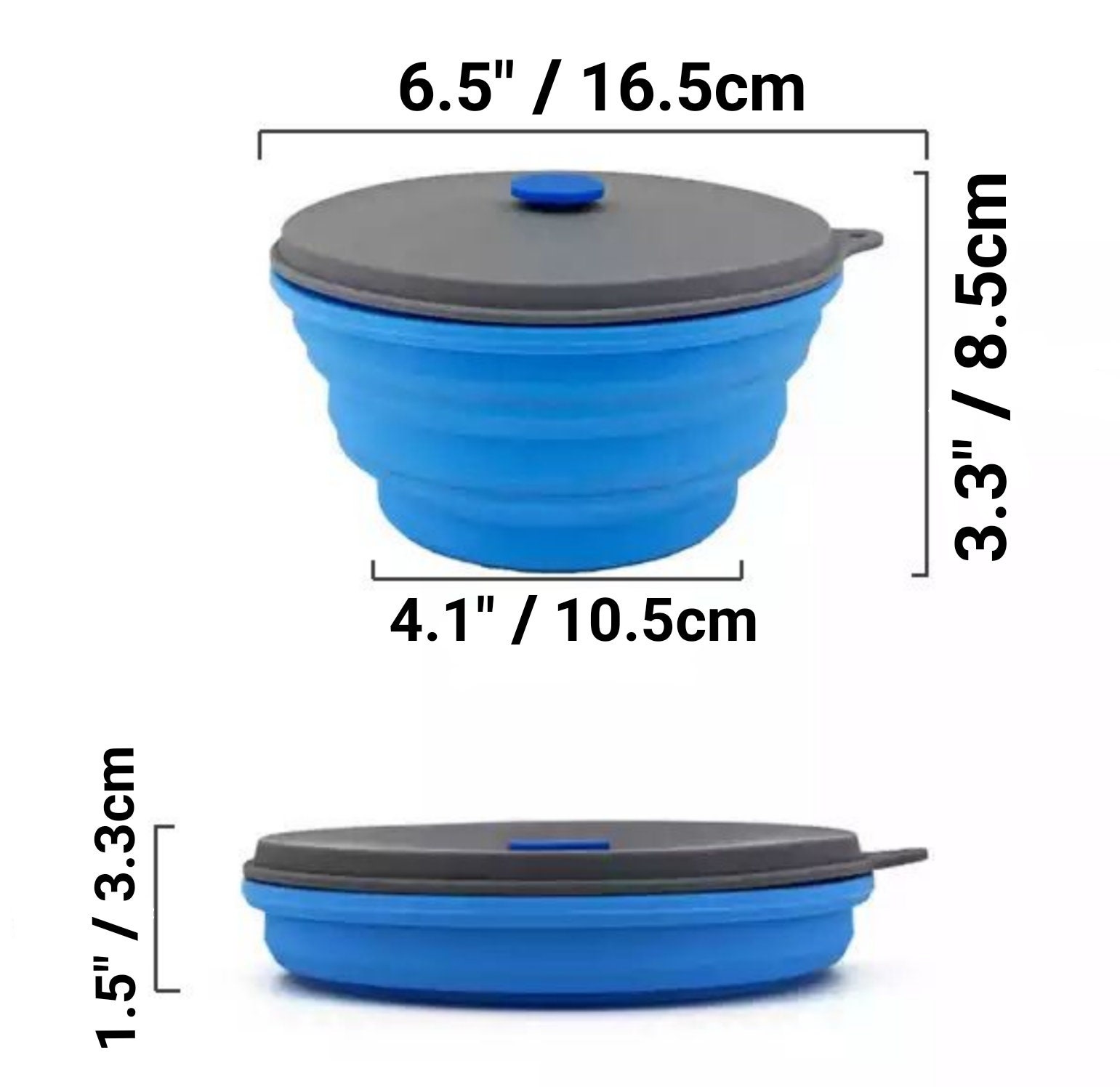 Mr. Peanut's Collapsible Silicone Camping Bowl with Lid & Etsy