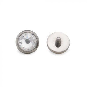 14g titanium crystal dermal top