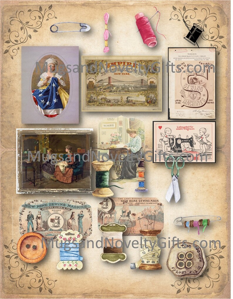 Vintage Sewing Junk Journal Printables Starter Kit Vintage Sewing ...