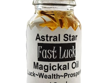 Fast Luck Magickal Ritual Anointing Oil Luck Drawing Prosperity & Success Hoodoo Conjure Witchcraft