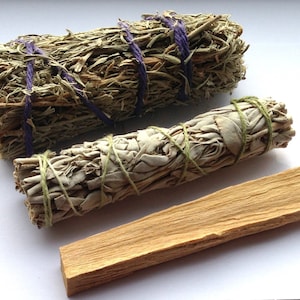 White Sage Desert Sage & Palo Santo Set - Smudge Weihrauch Vegan Spiritual Pack
