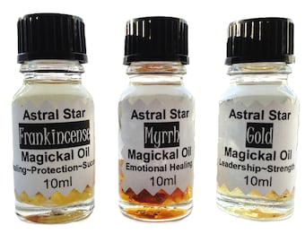 Gold Frankincense & Myrrh Magickal Oil Set