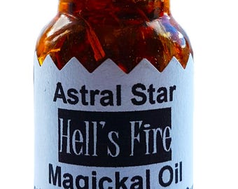 Hell's Fire Magickal Oil Destroy Enemies Evil Demons Negativity Ritual Oil