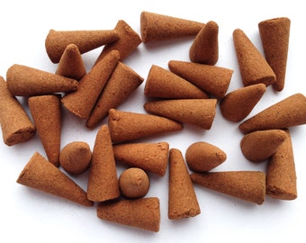Sandalwood Incense Cones 20 Highly Fragrant Cones Relaxation Meditation Prayer Peace Acceptance